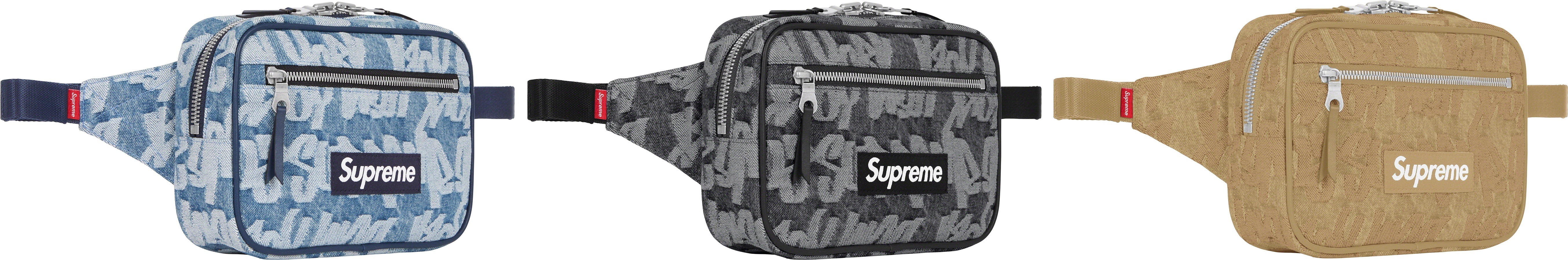 Fat Tip Jacquard Denim Waist Bag
